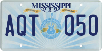 MS license plate AQT050