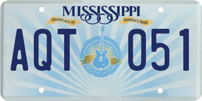 MS license plate AQT051