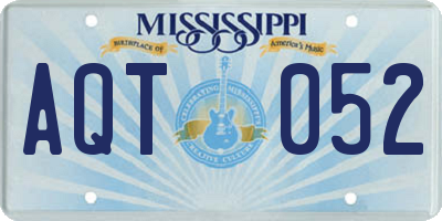 MS license plate AQT052