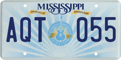 MS license plate AQT055