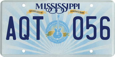 MS license plate AQT056