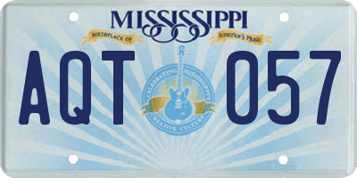 MS license plate AQT057