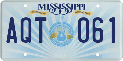 MS license plate AQT061