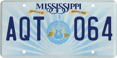 MS license plate AQT064