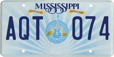MS license plate AQT074