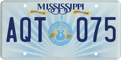 MS license plate AQT075