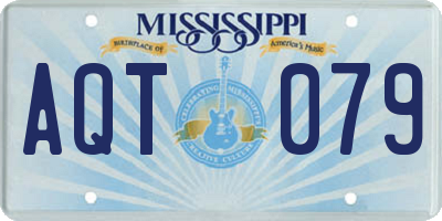 MS license plate AQT079
