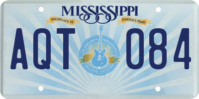MS license plate AQT084