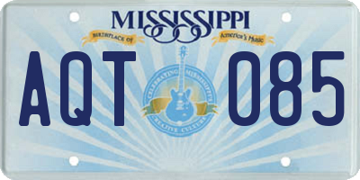 MS license plate AQT085