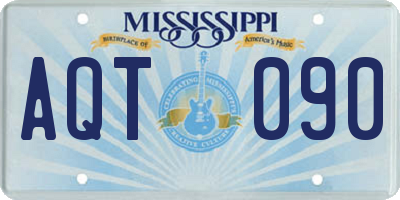 MS license plate AQT090