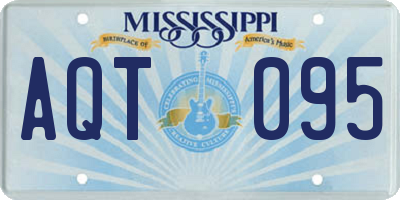 MS license plate AQT095