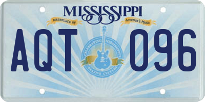 MS license plate AQT096