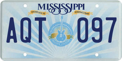 MS license plate AQT097