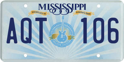 MS license plate AQT106