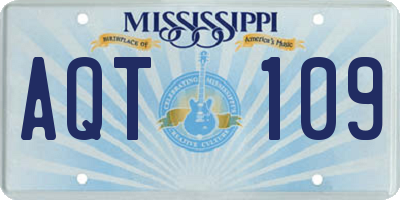 MS license plate AQT109