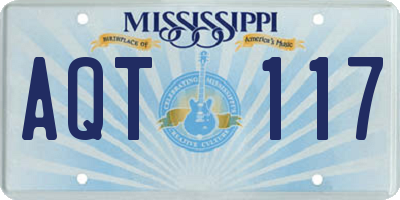MS license plate AQT117