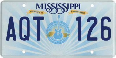 MS license plate AQT126
