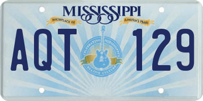 MS license plate AQT129