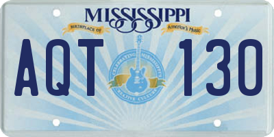 MS license plate AQT130