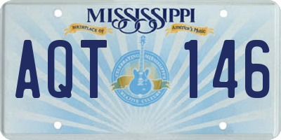 MS license plate AQT146