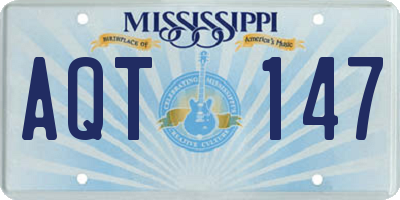 MS license plate AQT147