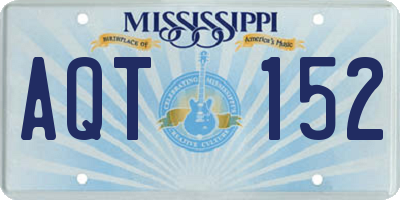 MS license plate AQT152