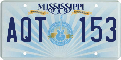 MS license plate AQT153