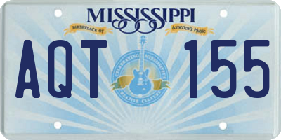 MS license plate AQT155
