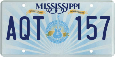 MS license plate AQT157