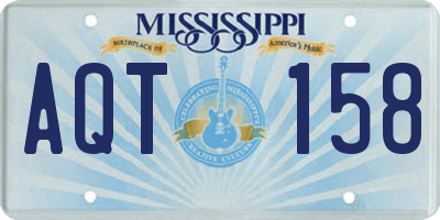 MS license plate AQT158