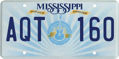 MS license plate AQT160