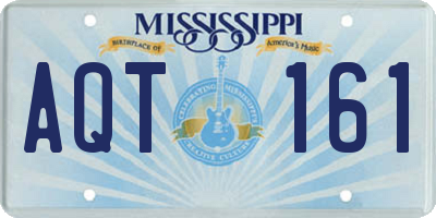 MS license plate AQT161