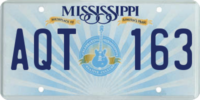 MS license plate AQT163