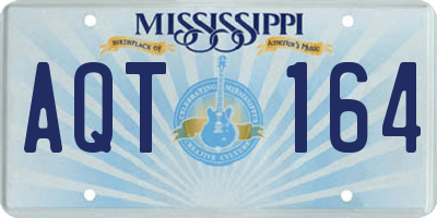 MS license plate AQT164