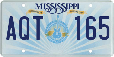 MS license plate AQT165