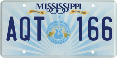 MS license plate AQT166