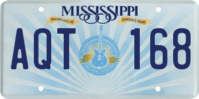 MS license plate AQT168