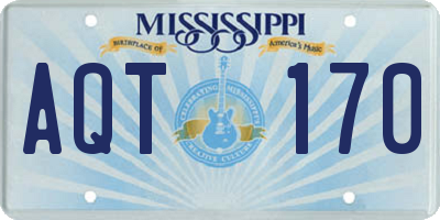 MS license plate AQT170