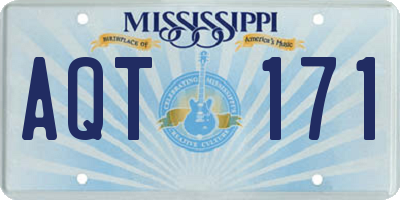 MS license plate AQT171