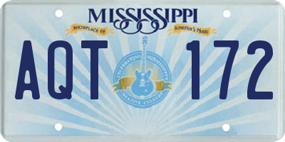 MS license plate AQT172