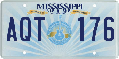 MS license plate AQT176