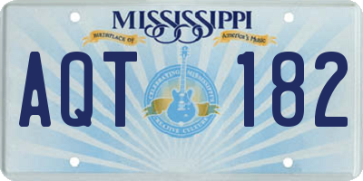 MS license plate AQT182