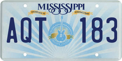 MS license plate AQT183