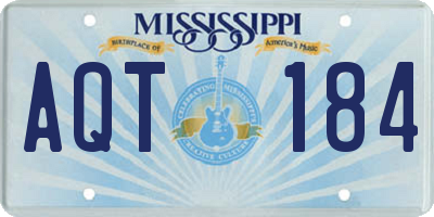MS license plate AQT184