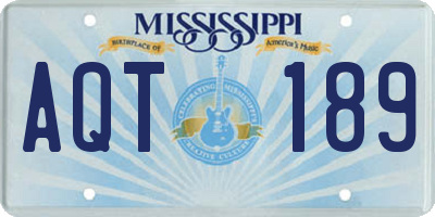 MS license plate AQT189