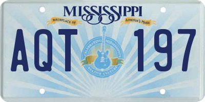 MS license plate AQT197