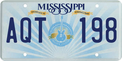 MS license plate AQT198