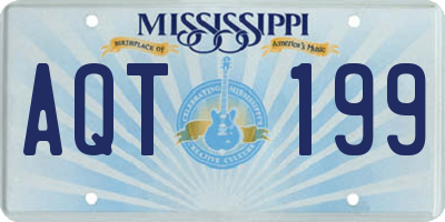 MS license plate AQT199