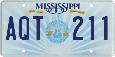 MS license plate AQT211