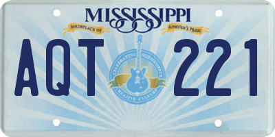 MS license plate AQT221